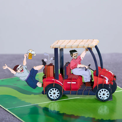 Drunk Golfers Pop-Up Card
