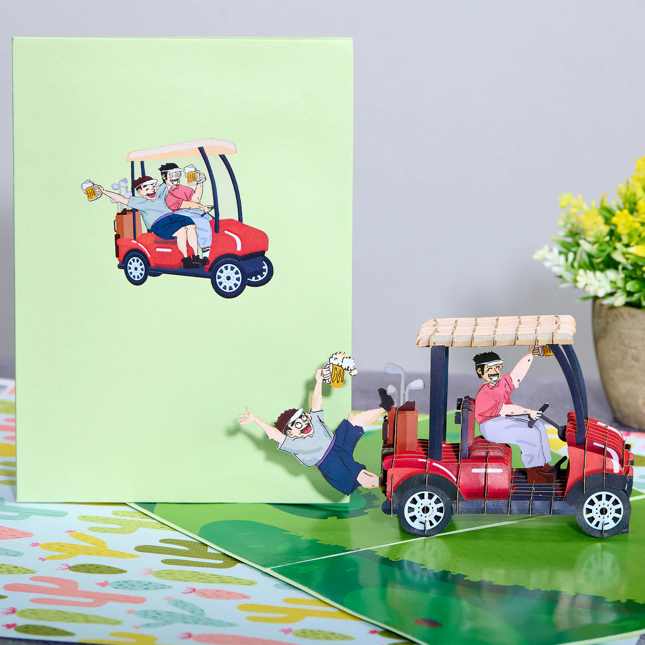 Drunk Golfers Pop-Up Card