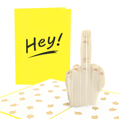 Hey, F*ck You - 3D Pop-Up Greeting Card