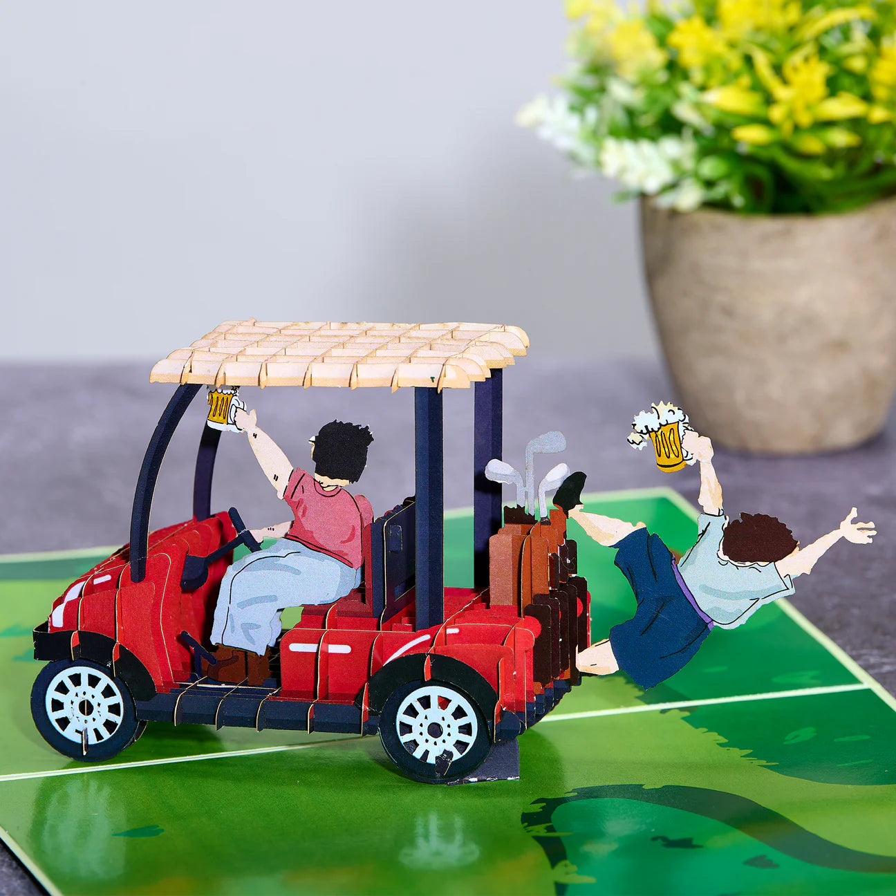 Drunk Golfers Pop-Up Card