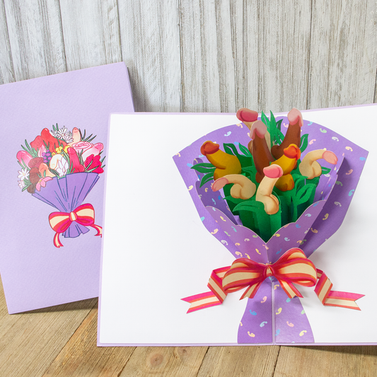 D*ck Bouquet - 3D Pop-Up Greeting Card