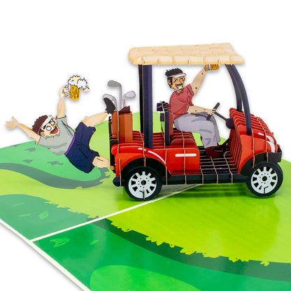 Drunk Golfers Pop-Up Card