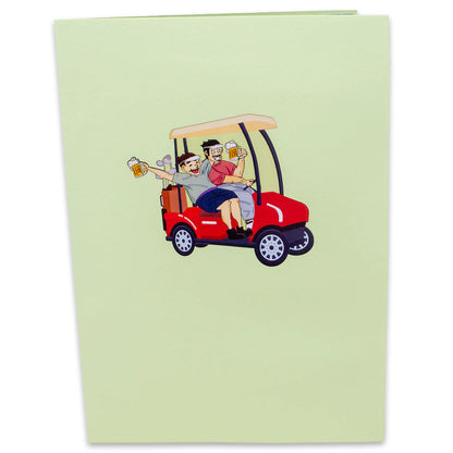 Drunk Golfers Pop-Up Card